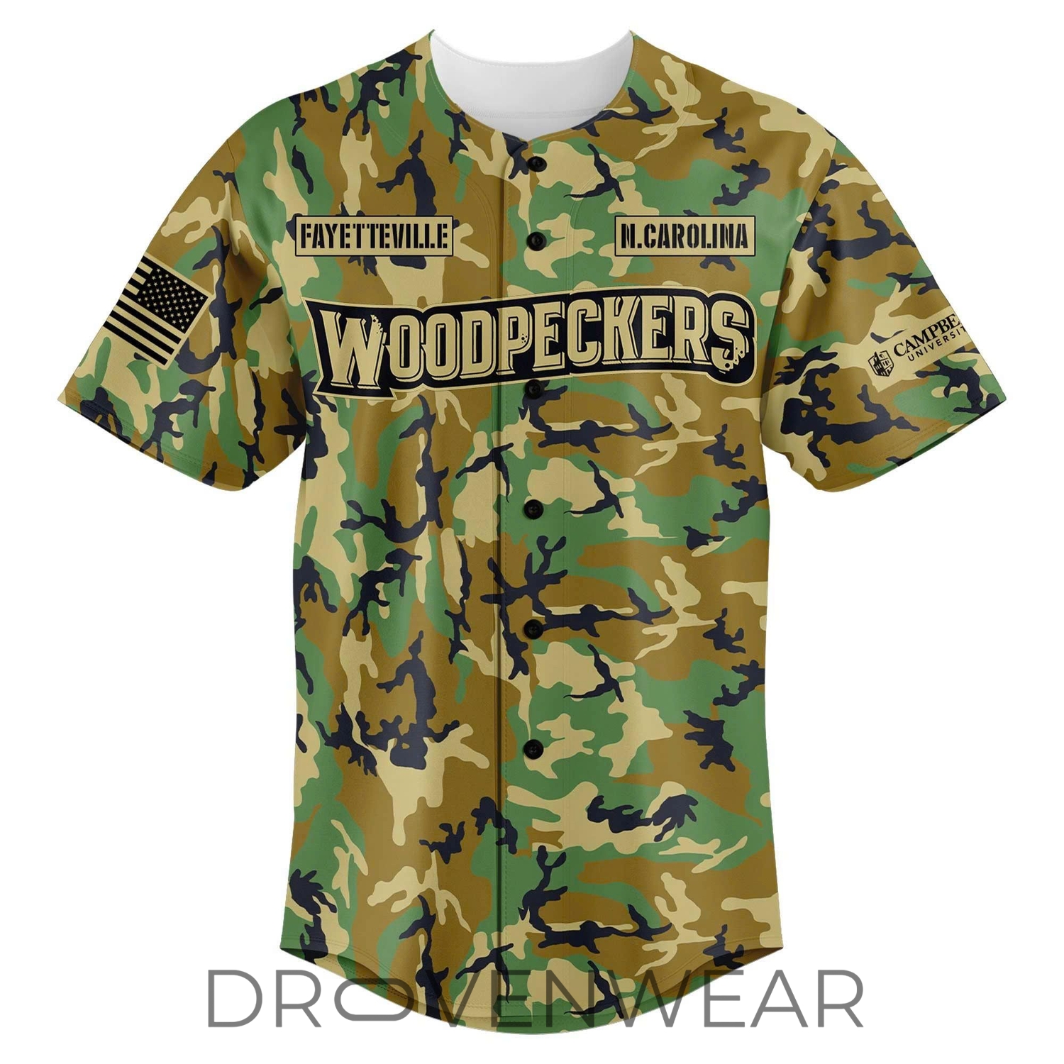 Fayetteville Woodpeckers x Military Appreciation Baseball Jersey Limited Edition Fayetteville Woodpeckers x Military Appreciation Baseball Jersey Limited Edition