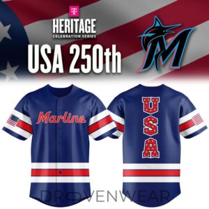 Miami Marlins Heritage Celebration Series 250th Anniversary USA Celebration Jersey