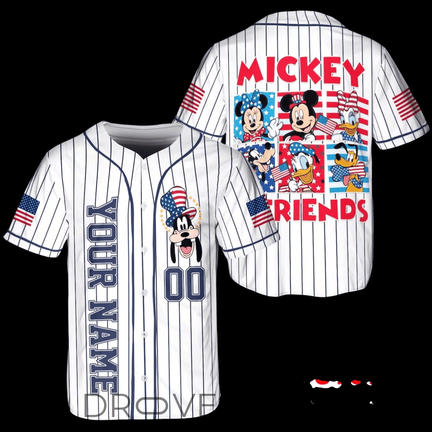 Disney Mickey & Friends Pluto USA 250 Celebration Baseball Jersey Disney Mickey & Friends Pluto USA 250 Celebration Baseball Jersey