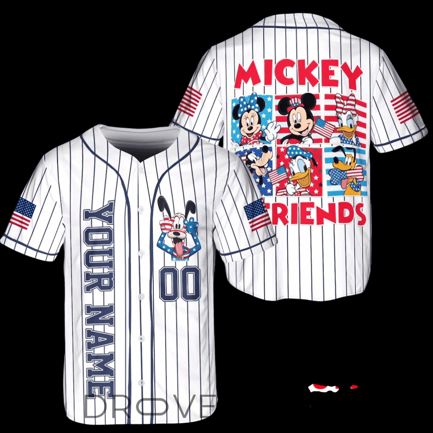 Disney Mickey & Friends Goofy USA 250 Anniversary Jersey Disney Mickey & Friends Goofy USA 250 Anniversary Jersey