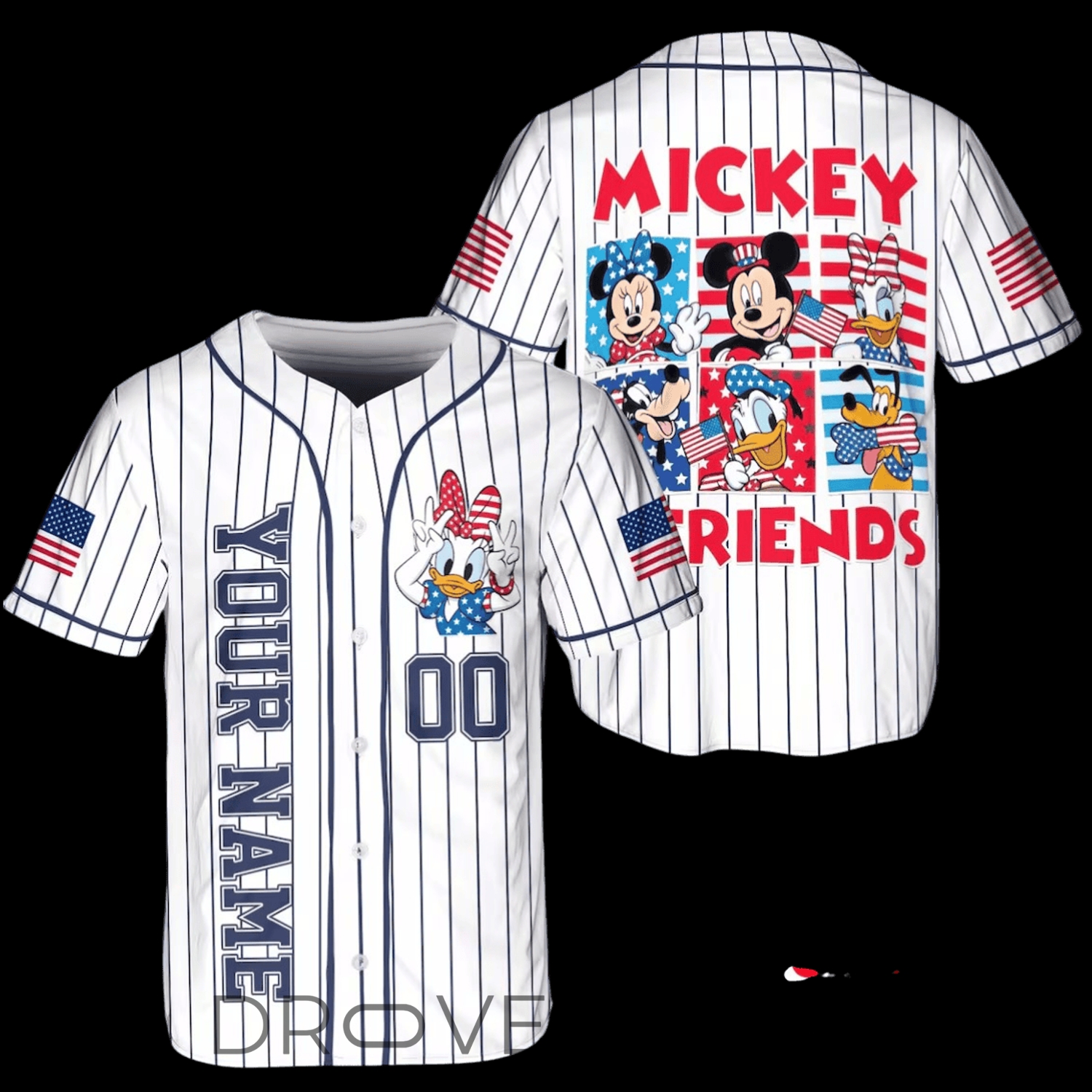 Disney Mickey & Friends Daisy Duck USA 250 Celebration Jersey Disney Mickey & Friends Daisy Duck USA 250 Celebration Jersey