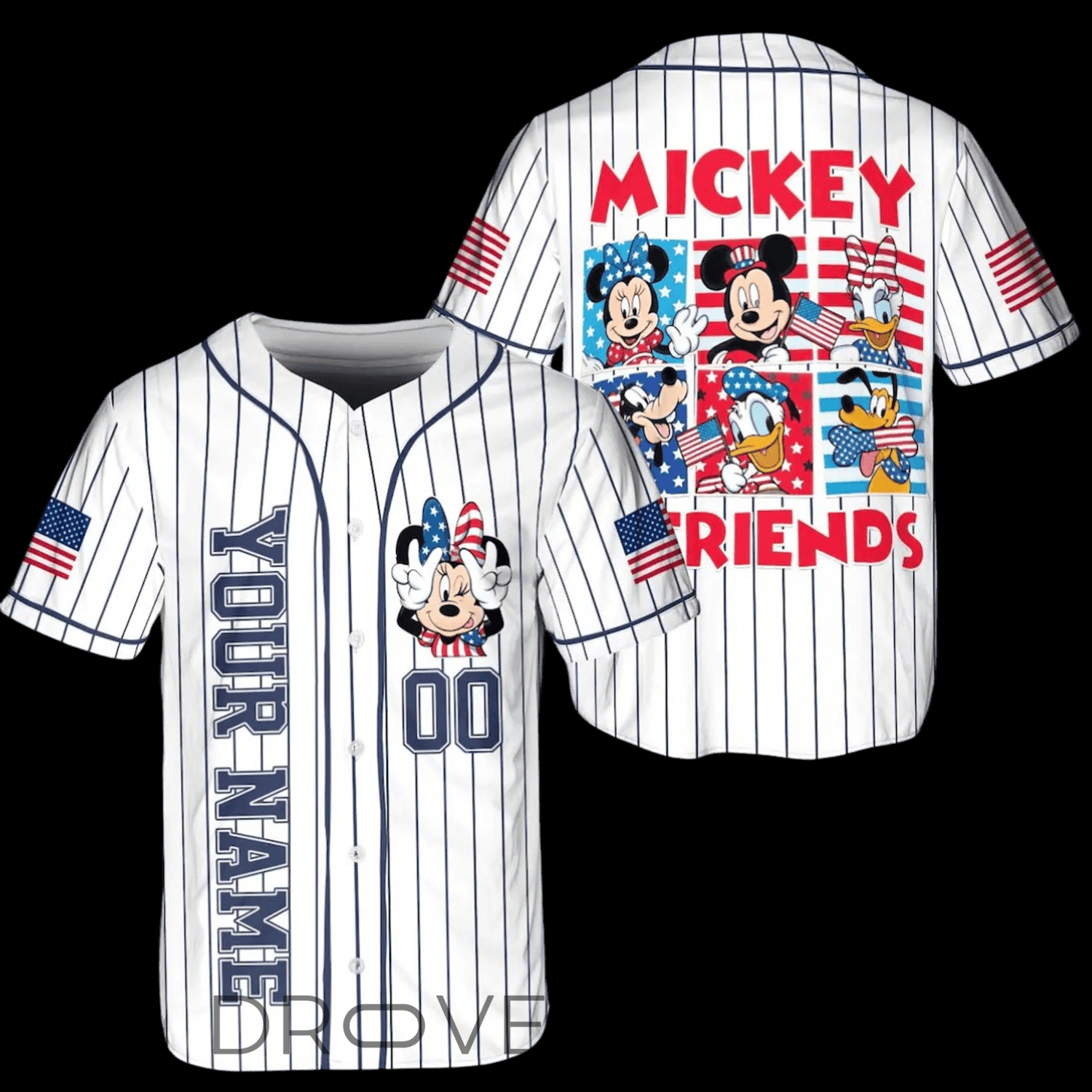 Disney Mickey & Friends Minnie Mouse USA 250 Anniversary Jersey Disney Mickey & Friends Minnie Mouse USA 250 Anniversary Jersey