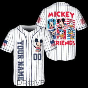 Disney Mickey & Friends USA 250 Years Celebration Baseball Jersey