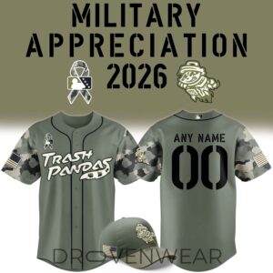 Rocket City Trash Pandas 2026 Military Appreciation Night Baseball Jersey