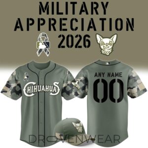 El Paso Chihuahuas 2026 Military Appreciation Night Baseball Jersey