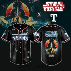 Texas Rangers MLB x Darth Vader Star Wars Grogu Jersey Limited Edition