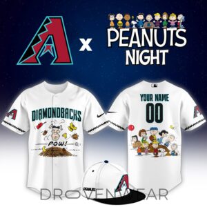 A.Diamondbacks Peanuts Night Limited Custom Jersey