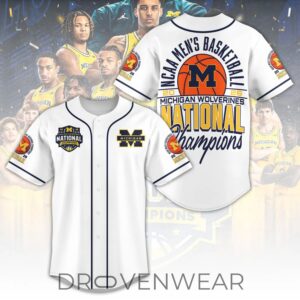 Michigan Wolverines 2026 Men’s Basketball National Champions Baseball Jersey