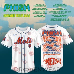 New York Mets x Phish Summer Tour 2026 MLB Music Collaboration Jersey