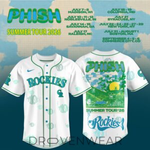 Colorado Rockies x Phish Summer Tour 2026 MLB Music Crossover Jersey