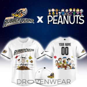 Akron RubberDucks Peanuts Night Special Edition Baseball Jersey Collectible