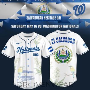 Washington Nationals Salvadoran Heritage Night 2026 Alternate Edition Baseball Jersey