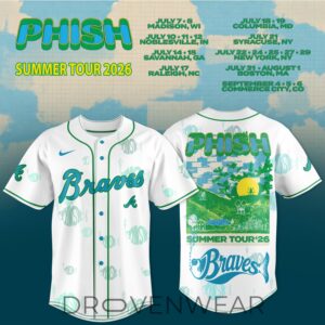Atlanta Braves x Phish Summer Tour 2026 MLB Crossover Baseball Jersey