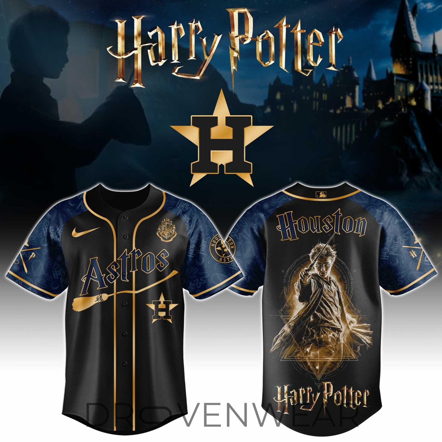 Houston Astros MLB x Harry Potter Night Heritage Baseball Jersey Houston Astros MLB x Harry Potter Night Heritage Baseball Jersey