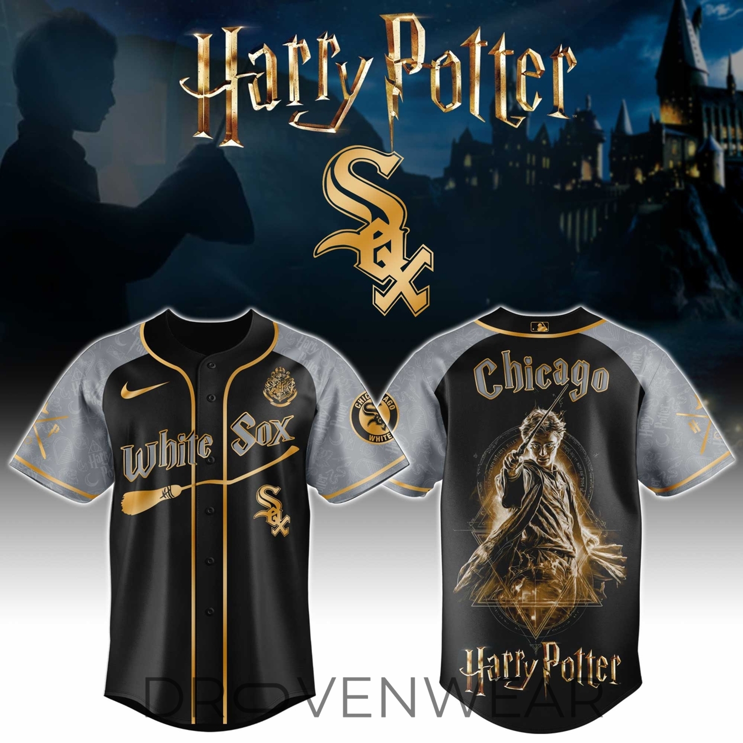 Chicago White Sox MLB x Harry Potter Night Heritage Baseball Jersey Chicago White Sox MLB x Harry Potter Night Heritage Baseball Jersey