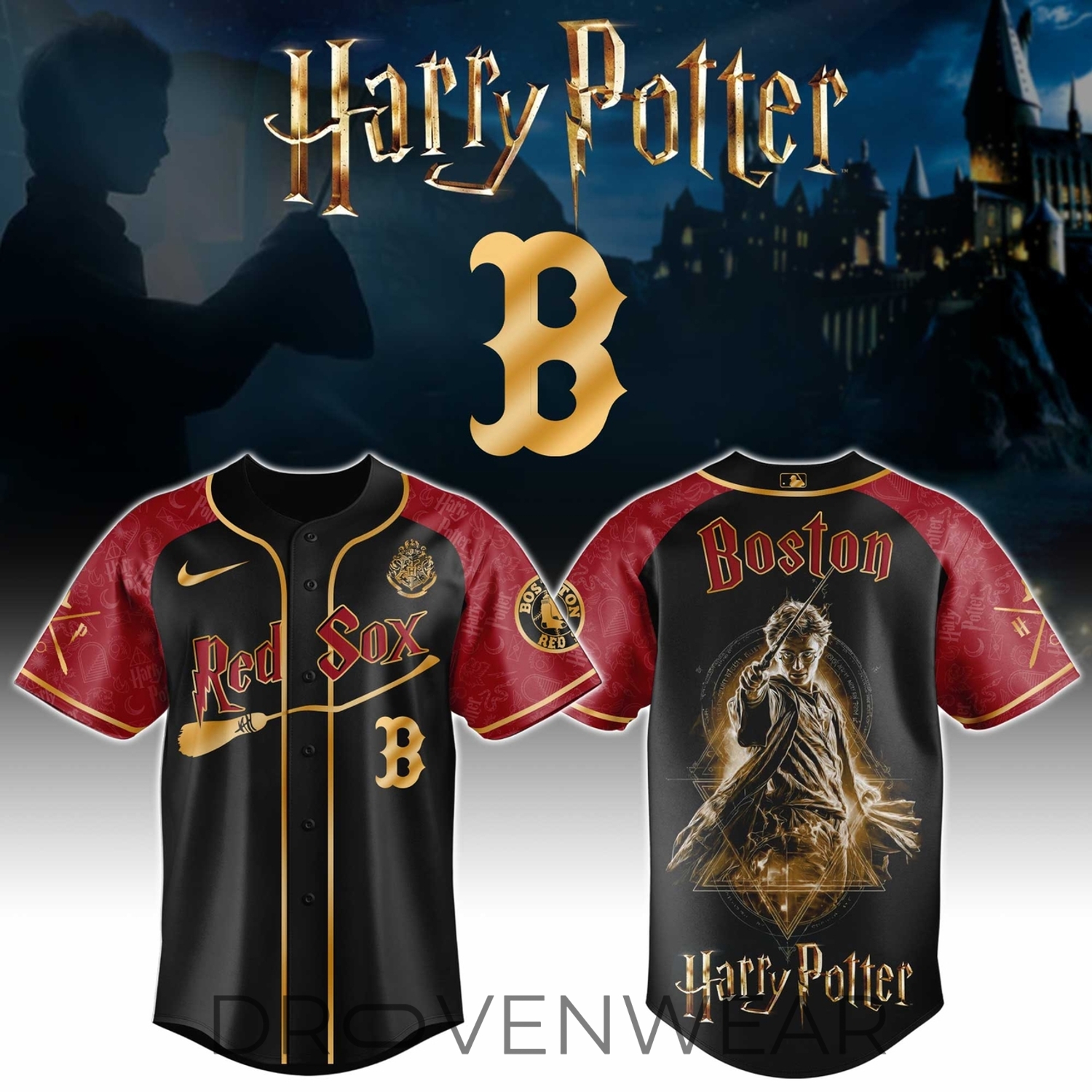 Boston Red Sox MLB x Harry Potter Night Heritage Baseball Jersey Boston Red Sox MLB x Harry Potter Night Heritage Baseball Jersey
