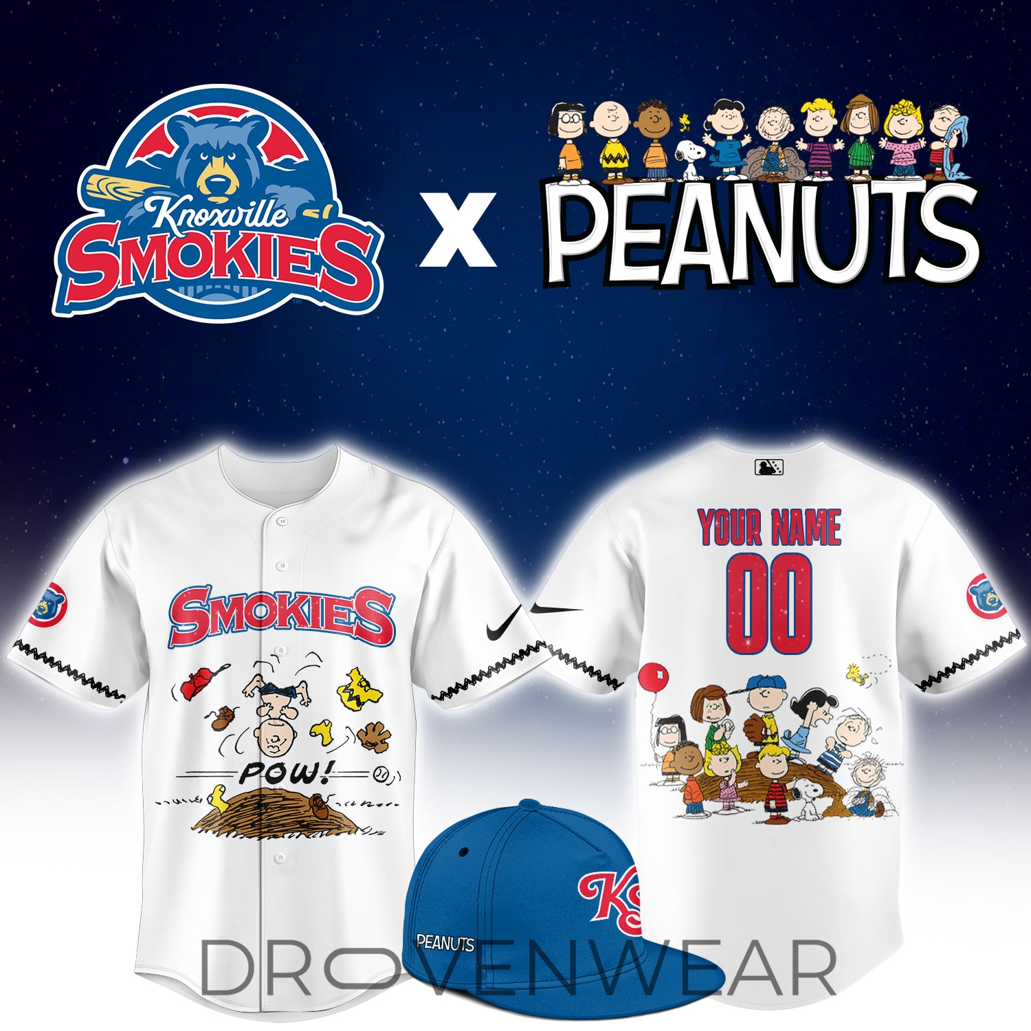 Knoxville Smokies Peanuts Night 2026 Limited Jersey Knoxville Smokies Peanuts Night 2026 Limited Jersey