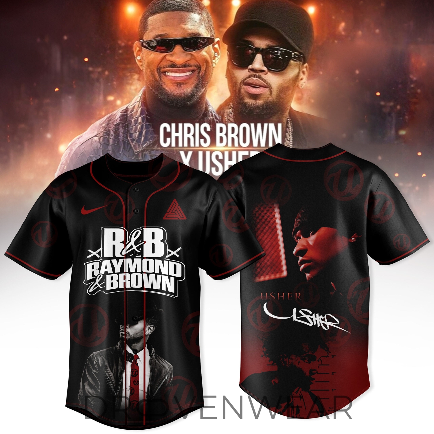 CHRIS BROWN x RAYMOND USHER – R&B TOUR 2026 Collection Jersey CHRIS BROWN x RAYMOND USHER – R&B TOUR 2026 Collection Jersey