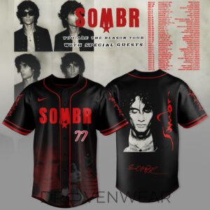 “YOU ARE THE REASON” Sombr Black Baseball Jersey