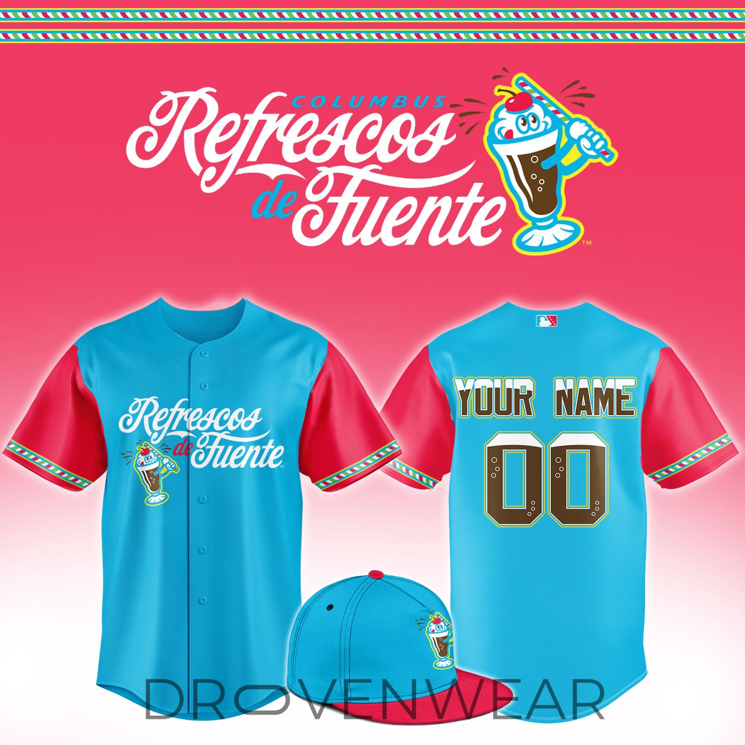 Columbus Refrescos de Fuente 2026 Limited Personalized Jersey Columbus Refrescos de Fuente 2026 Limited Personalized Jersey