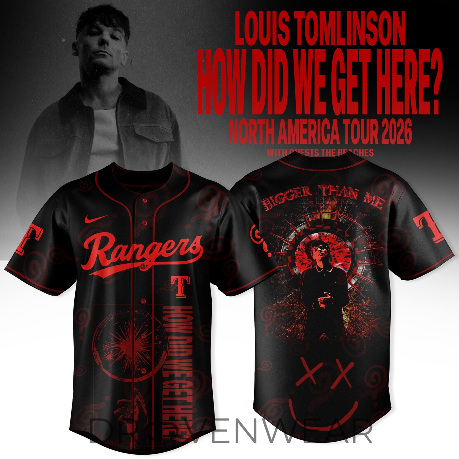 Texas Rangers x Louis Tomlinson – How Did We Get Here? 2026 North America Tour Exclusive Jersey Texas Rangers x Louis Tomlinson – How Did We Get Here? 2026 North America Tour Exclusive Jersey