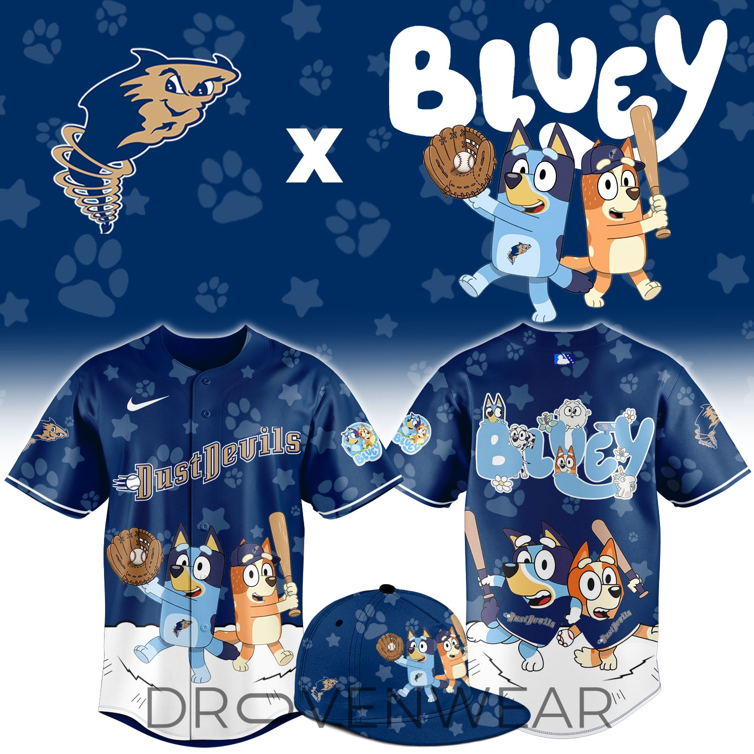 Tri-City Dust Devils Bluey Night Game Limited Jersey Tri-City Dust Devils Bluey Night Game Limited Jersey
