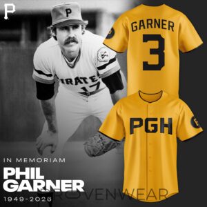 Pittsburgh Pirates In Loving Memory of Phil Garner 1949 2026- Limited Tribute Yellow Jersey