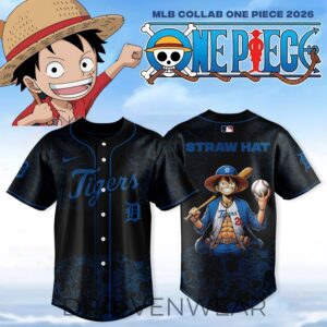 Detroit Tigers x Luffy Straw Hat Jersey – Premium Anime Collab