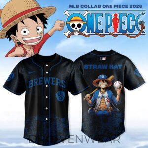 Milwaukee Brewers x Luffy One Piece Jersey – Limited MLB Drop