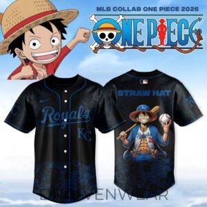 Kansas City Royals x Luffy Straw Hat Jersey – Exclusive Anime Drop
