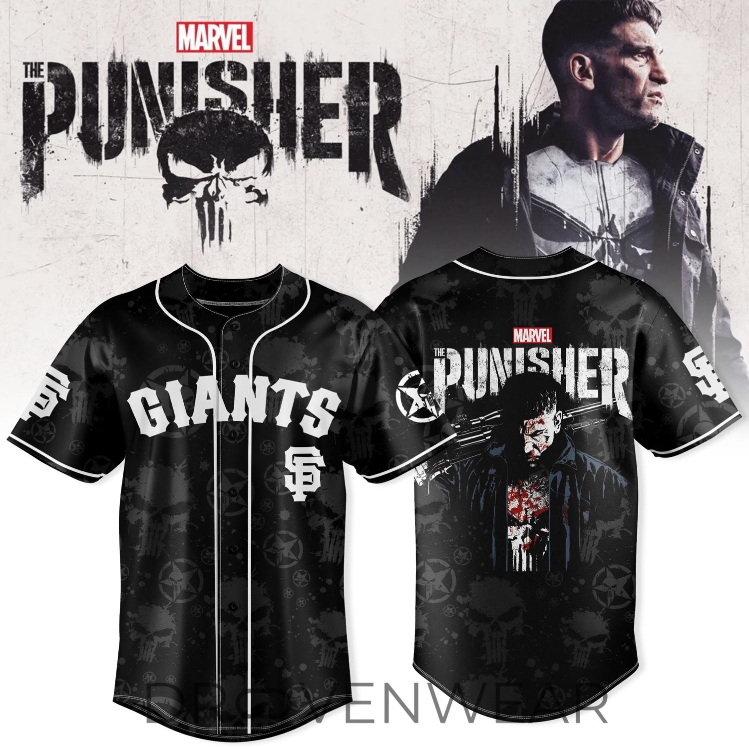 San Francisco Giants x Marvel x The Punisher Jersey – Dark, Bold & Unstoppable Style San Francisco Giants x Marvel x The Punisher Jersey – Dark, Bold & Unstoppable Style