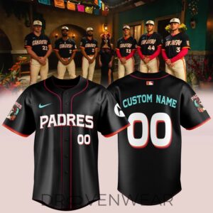 Padres Go Dark New City Connect Uniform Inspired Día de los Muertos 2026 Custom Jersey