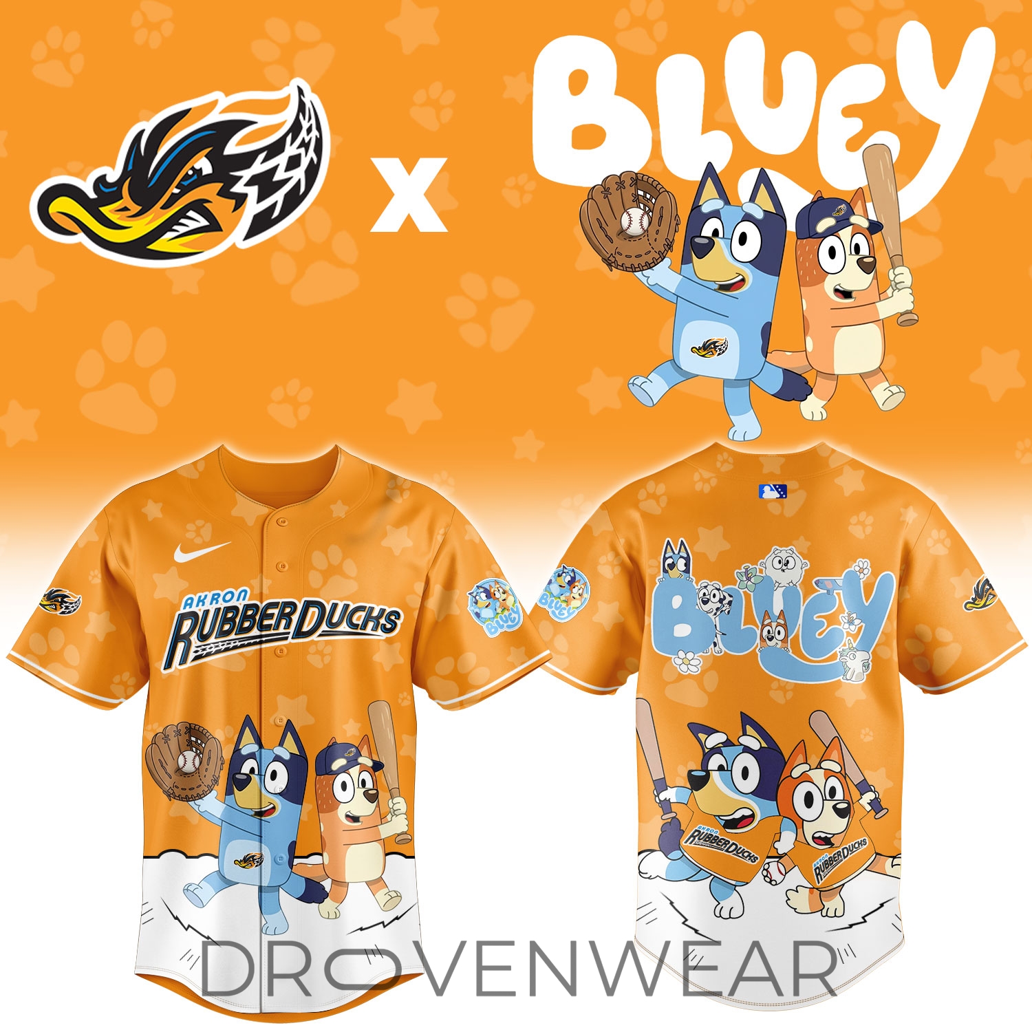 Akron RubberDucks Bluey Game Night Limited Jersey Akron RubberDucks Bluey Game Night Limited Jersey