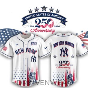 Limited Edition New York Yankees 250th Anniversary United States Semiquincentennial Special Jersey