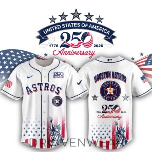 Limited Edition Houston Astros 250th Anniversary United States Semiquincentennial Special Jersey
