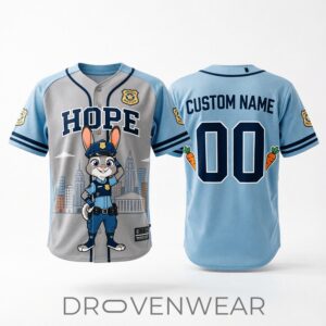 Judy Hopps Zootopia “HOPE” Baseball Jersey