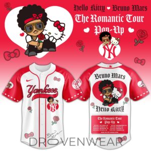New York Bruno Mars Hello Kitty Pop Up Event Baseball Jersey