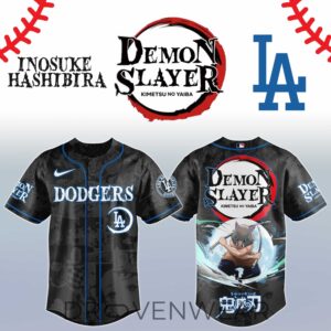 Inosuke Hashibira Demon Slayer Los Angeles Anime Baseball Jersey