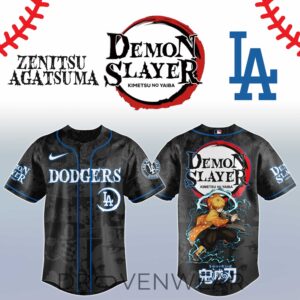Zenitsu Agatsuma Demon Slayer Los Angeles Anime Baseball Jersey