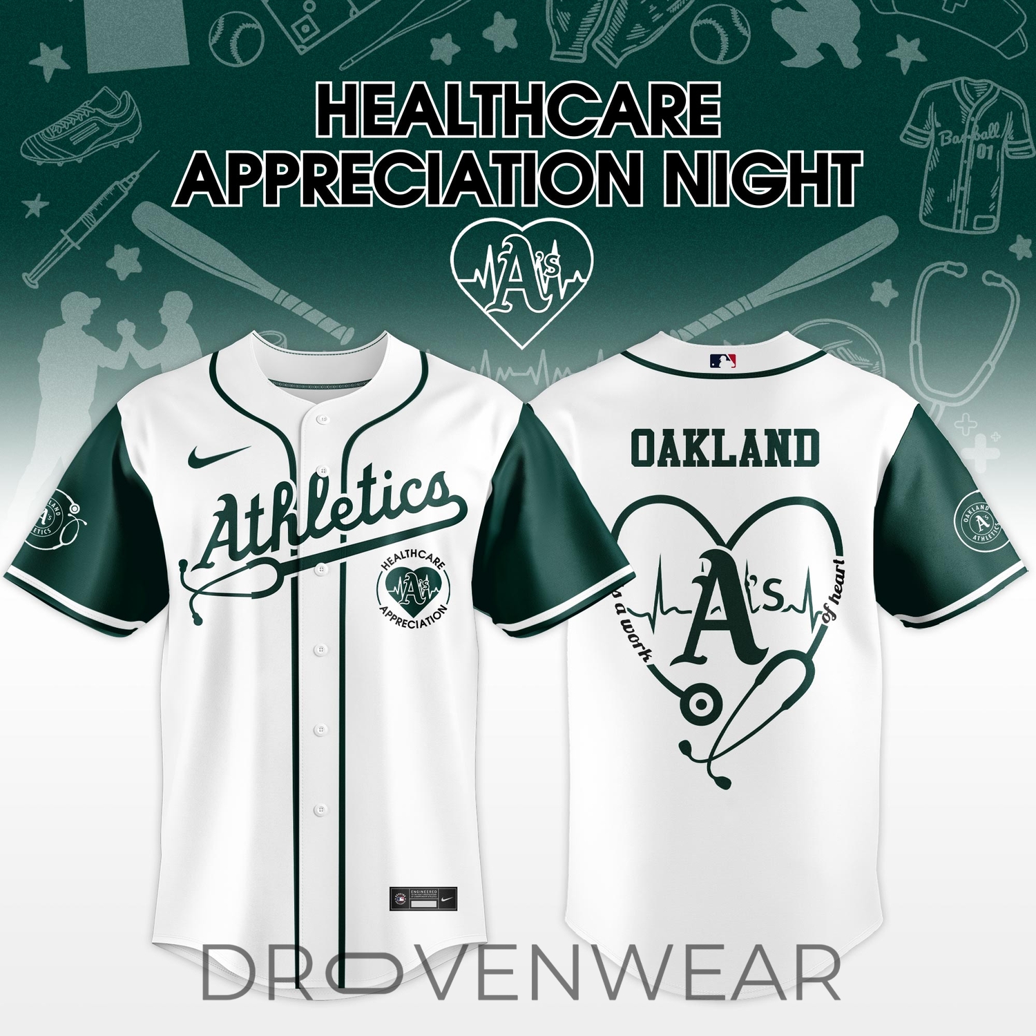 Oakland Athletics Healthcare Appreciation Night 2026 Limited Edition Jersey Oakland Athletics Healthcare Appreciation Night 2026 Limited Edition Jersey
