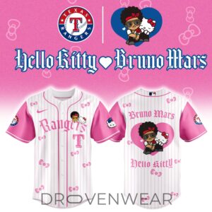 Texas Rangers x BRUNO MARS x HELLO KITTY Pink Jersey | Jogger | Cap