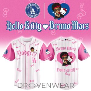 Los Angeles Dodgers x BRUNO MARS x HELLO KITTY Pink Jersey | Jogger | Cap