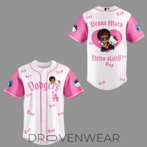 Los Angeles Dodgers x BRUNO MARS x HELLO KITTY Pink Jersey Jogger Cap 2.jpg