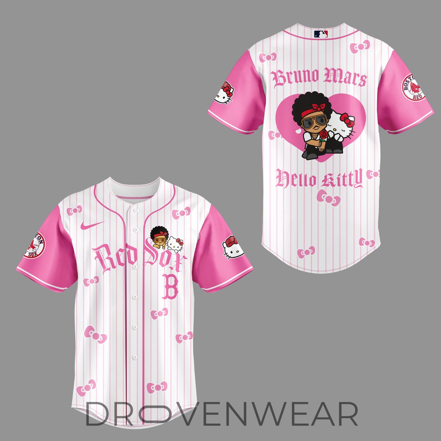 Boston Red Sox x BRUNO MARS x HELLO KITTY Pink Jersey | Jogger | Cap Boston Red Sox x BRUNO MARS x HELLO KITTY Pink Jersey | Jogger | Cap