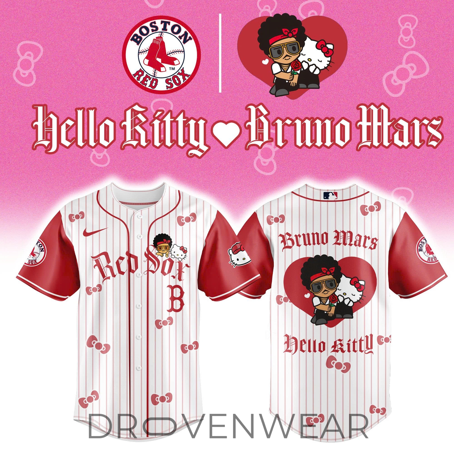 Boston Red Sox x BRUNO MARS x HELLO KITTY Red Jersey | Jogger | Cap Boston Red Sox x BRUNO MARS x HELLO KITTY Red Jersey | Jogger | Cap
