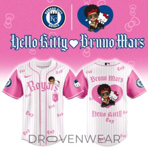 Kansas City Royals x BRUNO MARS x HELLO KITTY Pink Jersey | Jogger | Cap