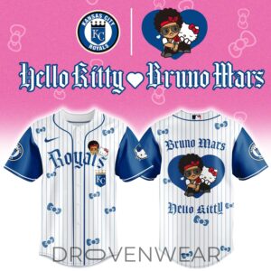 Kansas City Royals x BRUNO MARS x HELLO KITTY Blue Jersey | Jogger | Cap