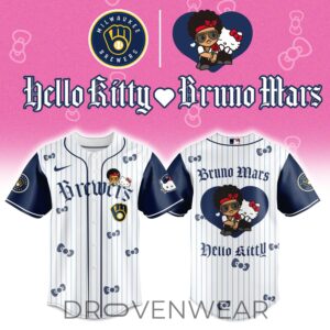 Milwaukee Brewers x BRUNO MARS x HELLO KITTY Blue Jersey | Jogger | Cap