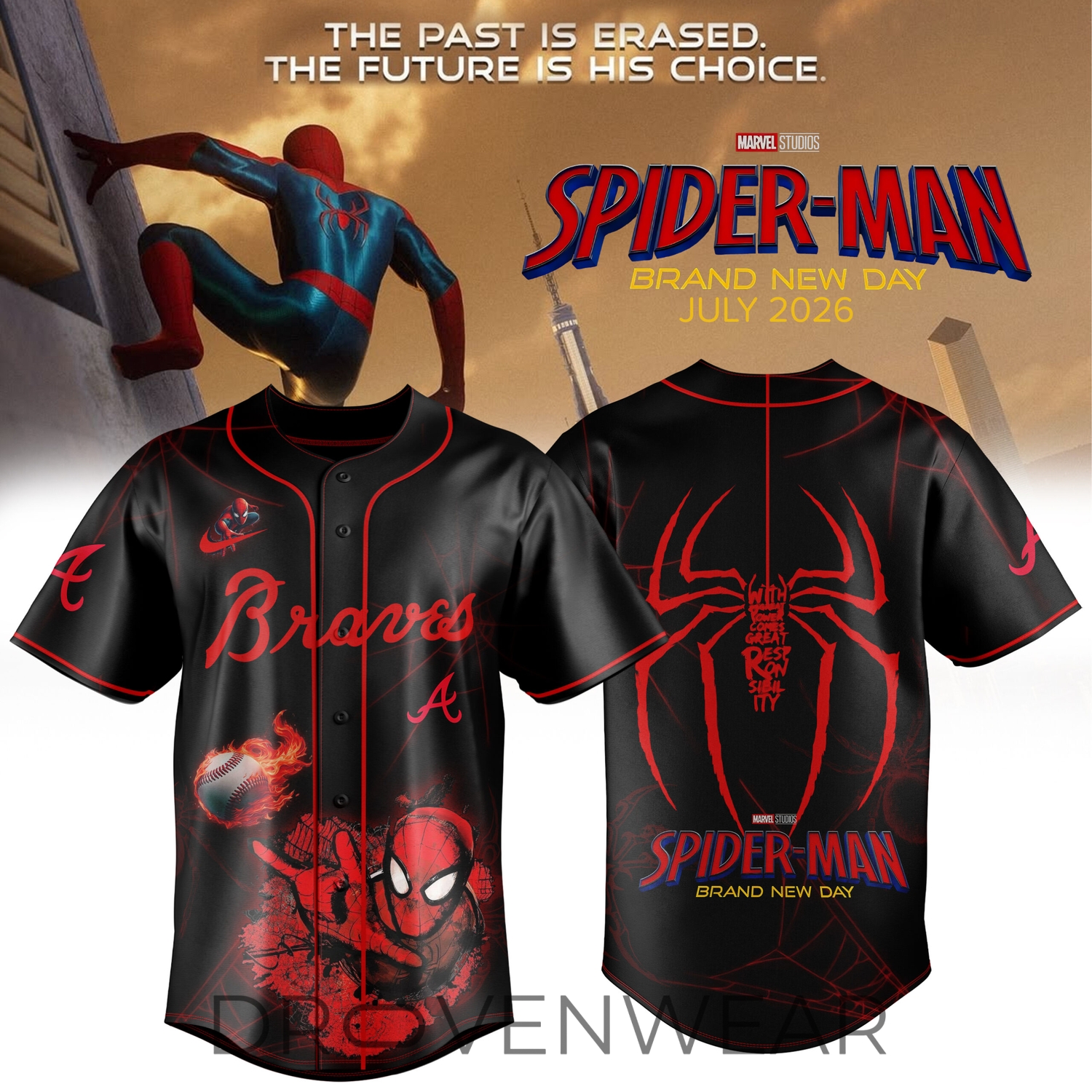 Atlanta Braves MLB x Spider Man 2026 Brand New Day Limited Jersey Atlanta Braves MLB x Spider Man 2026 Brand New Day Limited Jersey