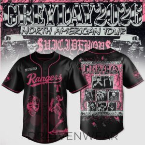 Texas Rangers x $uicideboy$ Greyday 2026 – North American Tour Black Jersey